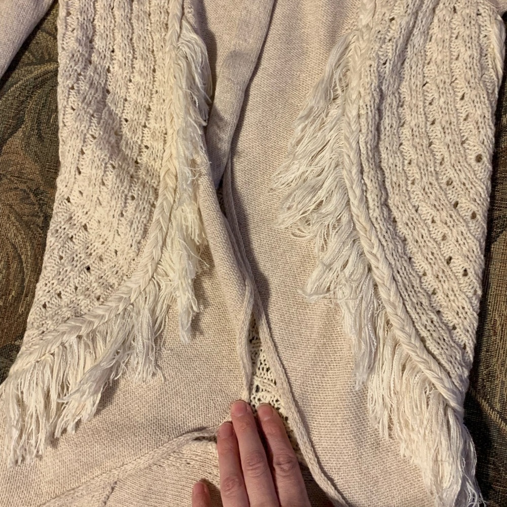 Anthro Knitted and Knotted Circle Fringe Cardi - Picture 3 of 8